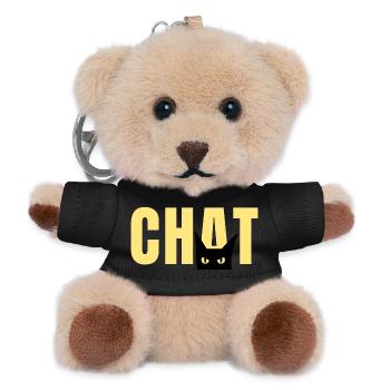 Cadeau 'Chat', pour les Amoureux des Chats - Porte-clés ourson - noir - Devant