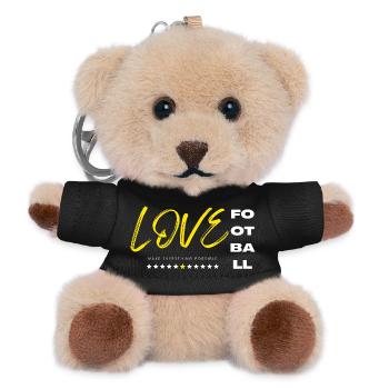 Love football yellow - Teddy Keyring - black - Front