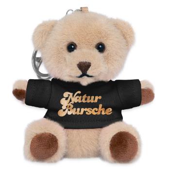 Naturbursche Handschrift Holz Maserung Outdoor Fan - Teddy Schlüsselanhänger - Schwarz - Vorne