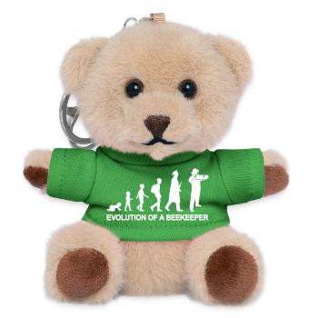 Kind zum Imker - Teddy Schlüsselanhänger - Grün - Vorne