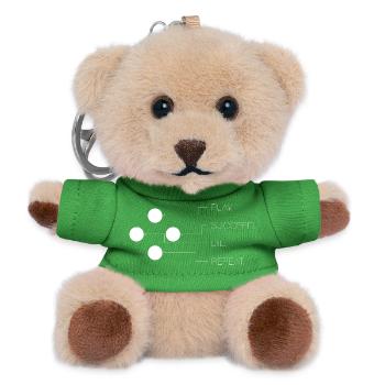 Gaming Gift, Gaming T-Shirt, Gaming Console - Teddy Keyring - green - Front