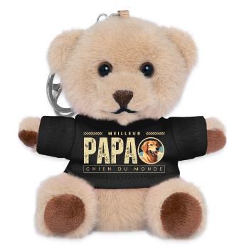 Meilleur Papa Chien Du Monde - Porte-clés ourson - noir - Devant
