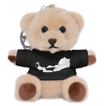 Ours blanc, le nageur - Porte-clés ourson - noir - Devant