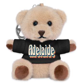 Adelaide T-Shirt Vintage Retro Geschenk T-Shirt - Teddy Schlüsselanhänger - Schwarz - Vorne
