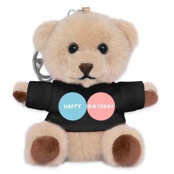 HAPPY BIRTHDAY. HAPPY BIRTHDAY. ANNIVERSARY. - Teddy Keyring - black - Front