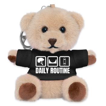 Skater Routine - Teddy Schlüsselanhänger - Schwarz - Vorne