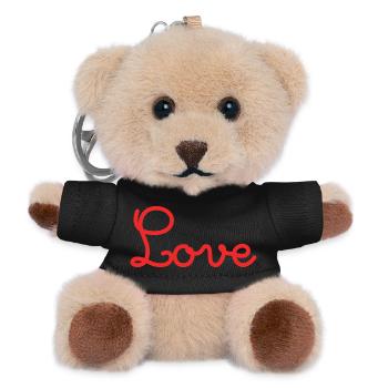 COUPLE. JUST MARRIED. EVJF. SAINT VALENTIN. MARIES - Porte-clés ourson - noir - Devant