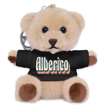 Alberico t-shirt retro vintage t-shirt gift - Teddy Keyring - black - Front