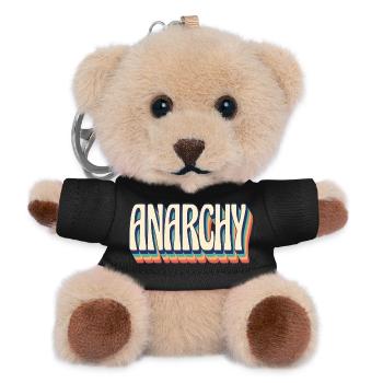 Vintage 70's striped retro Anarchy t-shirt - Teddy Keyring - black - Front