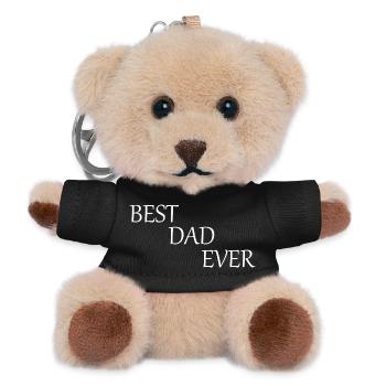 Vatertag 2026 Geschenk  Papa Vater best dad ever - Teddy Schlüsselanhänger - Schwarz - Vorne
