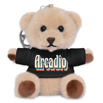 Vintage rétro Arcadio T-Shirt cadeau T-Shirt - Porte-clés ourson - noir - Devant