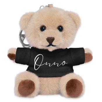 Onno Name T-Shirt Geschenk Für Männer - Teddy Schlüsselanhänger - Schwarz - Vorne