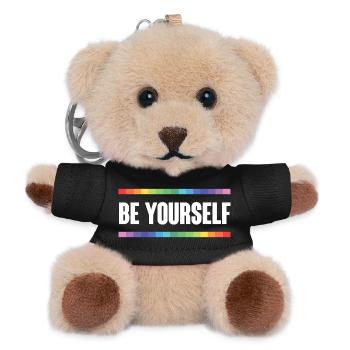 LGBTQ Pride Month - Be Yourself - Teddy Keyring - black - Front