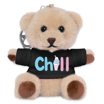 Eiscreme Sommer - Teddy Schlüsselanhänger - Schwarz - Vorne