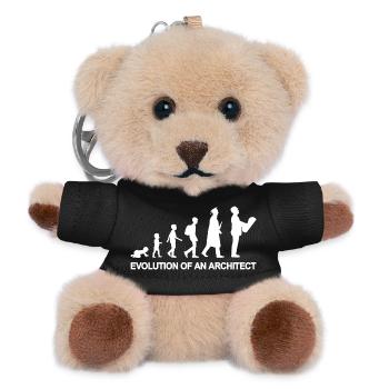 Vom Kind zum Architekten - Teddy Schlüsselanhänger - Schwarz - Vorne