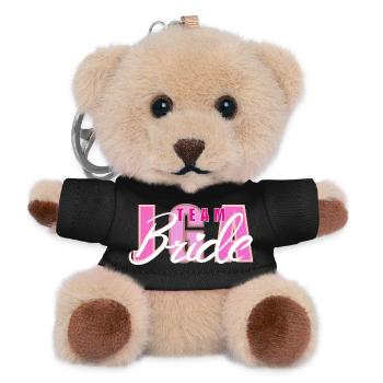 Team Bride Herz Logo Design - Teddy Schlüsselanhänger - Schwarz - Vorne