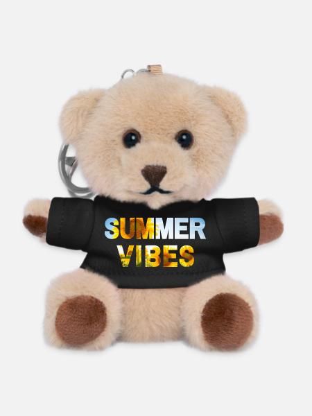 Summer Vibes Sunflower - Teddy Schlüsselanhänger - Schwarz