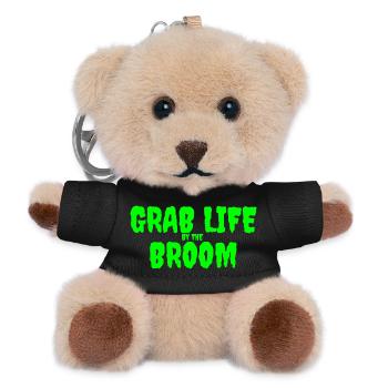 Grab Life by the Broom Graphic Design - Teddy Keyring - black - Front