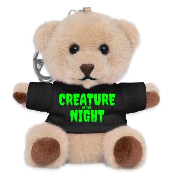 Creature of the Night Horror Text - Teddy Keyring - black - Front