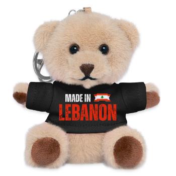 Hergestellt im Libanon, libanesischer Stolz - Teddy Schlüsselanhänger - Schwarz - Vorne