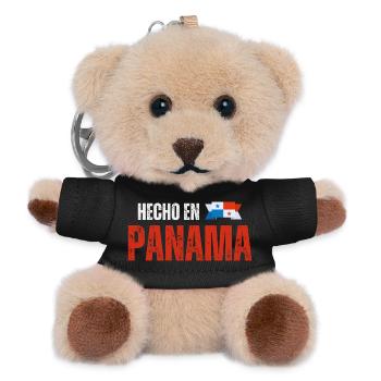 Hergestellt in Panama, panamaischer Stolz - Teddy Schlüsselanhänger - Schwarz - Vorne