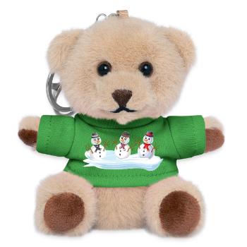 Snowmen - Snowman Christmas squad - Teddy Keyring - green - Front