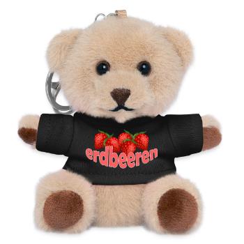 Strawberries - Teddy Keyring - black - Front