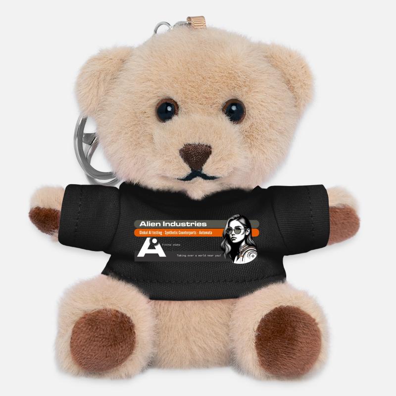 alien industries - Teddy Keyring - black