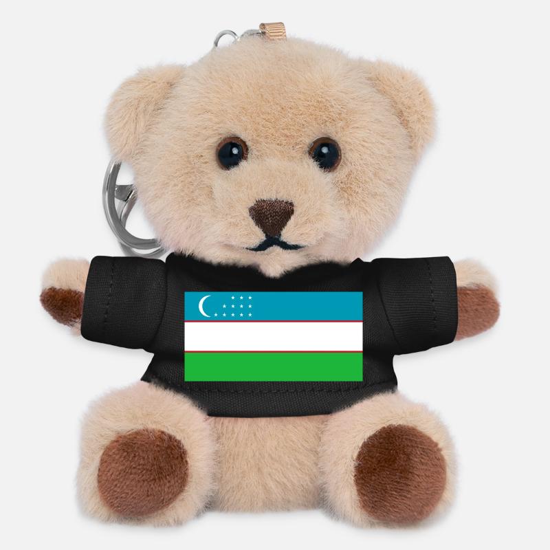 Uzbekistan - Teddy Keyring - black