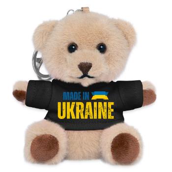 Made in Ukraine, Ukrainian pride - Teddy Keyring - black - Front