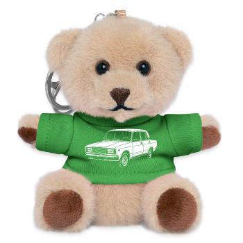 Boxing Charm - Teddy Keyring - green - Front