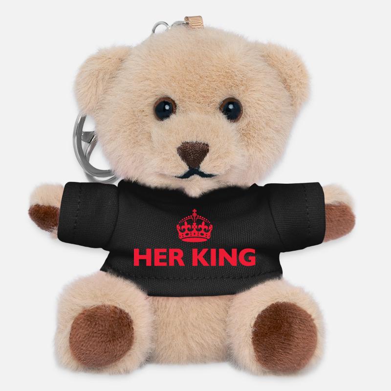 Her King - Teddy Keyring - black