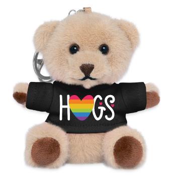 LGBT Pride Month - Hugs - Teddy Keyring - black - Front