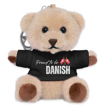 Proud Dane, I love Denmark - Teddy Keyring - black - Front