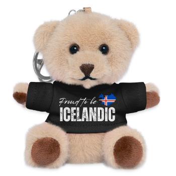 Icelandic proud, I love Iceland - Teddy Keyring - black - Front