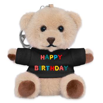 ANNIVERSARY. HAPPY BIRTHDAY. HAPPY BIRTHDAY. - Teddy Keyring - black - Front