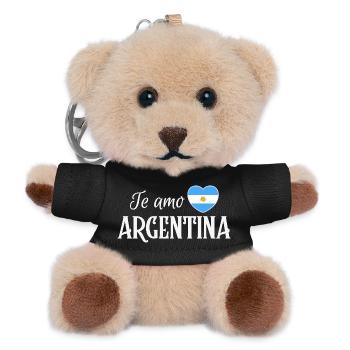 Ich liebe Argentinien, argentinischer Stolz - Teddy Schlüsselanhänger - Schwarz - Vorne
