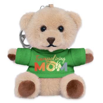 Trampolin Mama - Teddy Schlüsselanhänger - Grün - Vorne