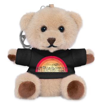 München - Vintage Logo - Sunset MUNCHEN - Teddy Schlüsselanhänger - Schwarz - Vorne
