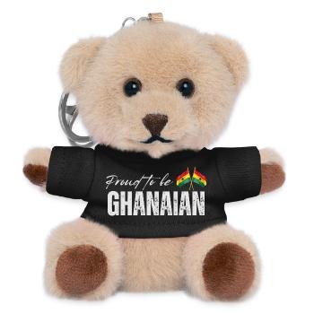 Ghanaian pride, made in Ghana - Teddy Keyring - black - Front