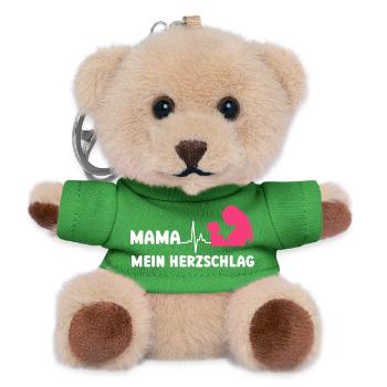 MAMAN MON RYTHME DE COEUR Future maman drôle - Porte-clés ourson - vert - Devant