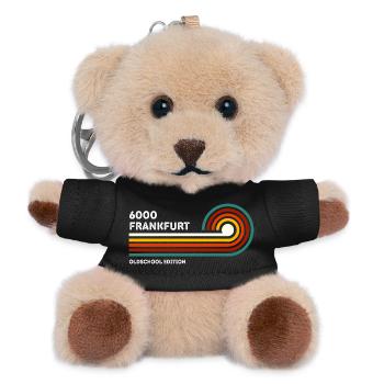 Frankfurt Retro Shirt 6000 Zip Code Vintage 70s 80s - Teddy Keyring - black - Front