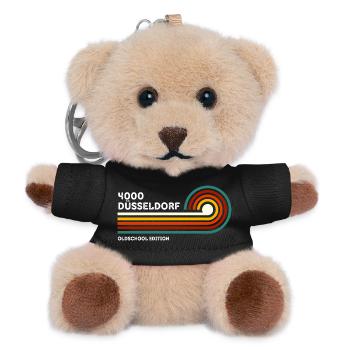 Düsseldorf Retro Shirt 4000 Postal Code - Teddy Keyring - black - Front