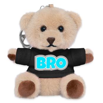 BRO - das Statement für echte Freundschaft-Vibes. - Teddy Schlüsselanhänger - Schwarz - Vorne
