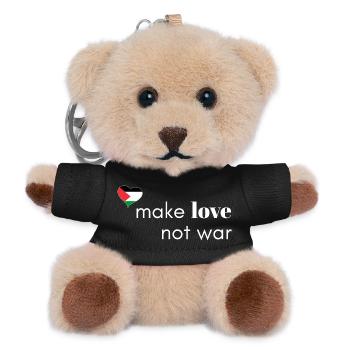 Make Love statt War - Palästina - Teddy Schlüsselanhänger - Schwarz - Vorne