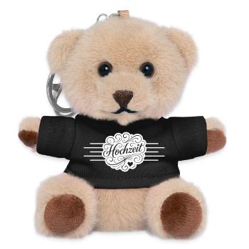 Wedding - Teddy Keyring - black - Front