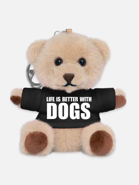 La vie est meilleure avec les chiens Idée cadeau - Porte-clés ourson - noir