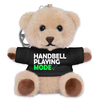 Chor Musik Instrument Handglocke Chor - Teddy Schlüsselanhänger - Schwarz - Vorne