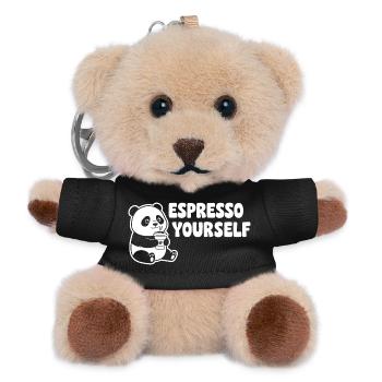 Panda Espresso Yourself Motif - Teddy Keyring - black - Front