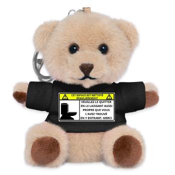 Raum - Teddy Schlüsselanhänger - Schwarz - Vorne